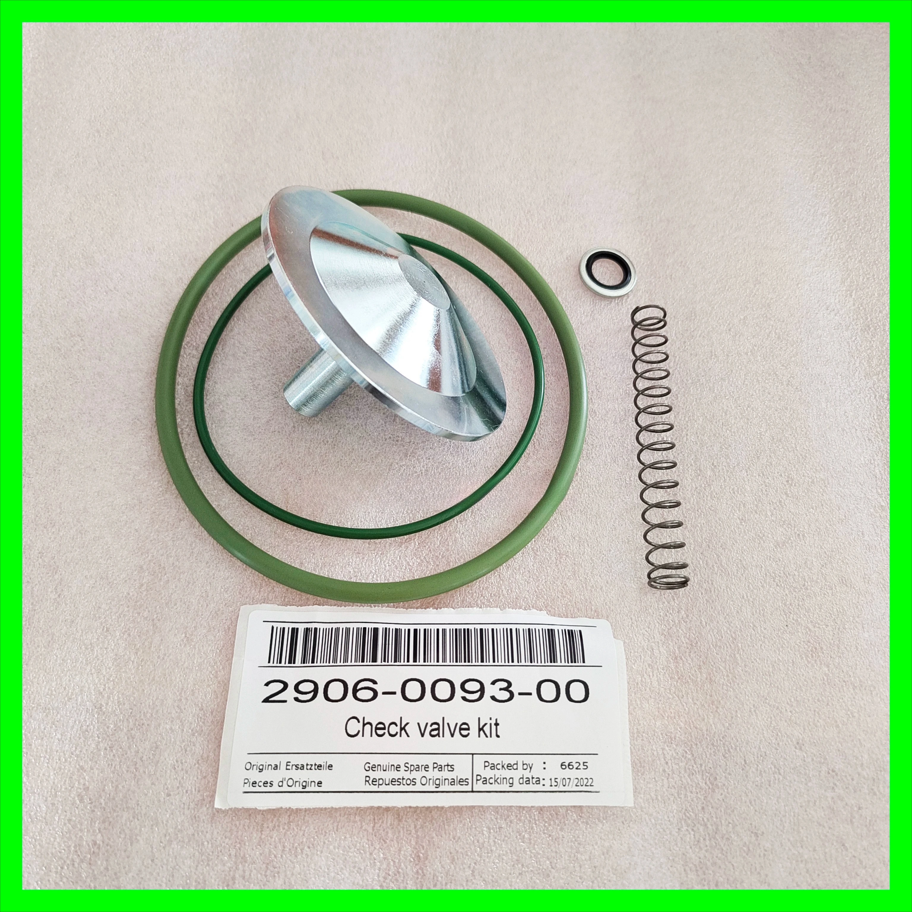 Kit di riparazione valvola di intercettazione olio unidirezionale compressore d'aria Atlas 2906009300 kit di manutenzione 2254532400