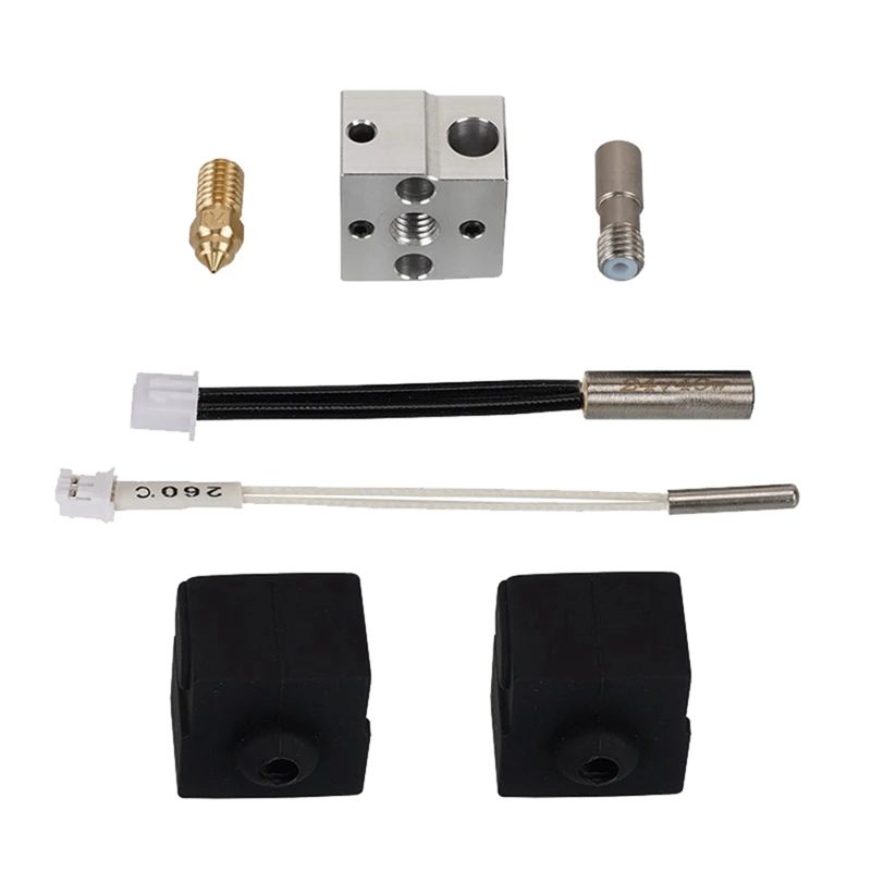 

Для Ender 3 V3 SE обновление Hotend + силиконовый чехол биметаллический теплоразрыв горло из алюминиевого сплава 3D печатающая головка J-образная головка