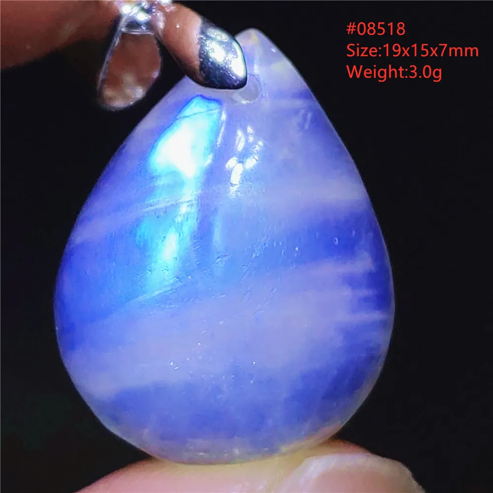 Natural Blue Moonstone Water Drop Pendant Jewelry Rare Women Beads Crystal Moonstone Bead Necklace Healing AAAAA