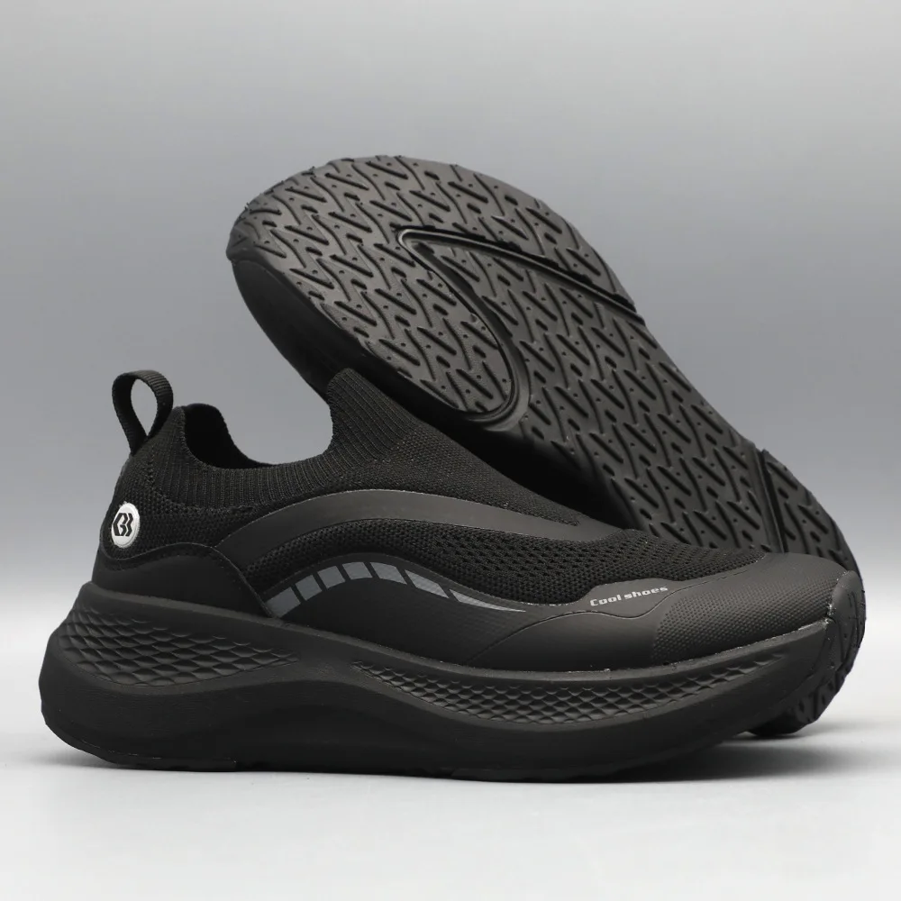 Spring New Shoes for Men Breathable Knit Casual Shoes Lightweight Sport Shoes Youth Street Slip-on Sneaker