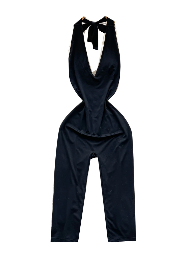 Sommer Sexy Spicy Girl V-ne ter Abnehmen Onesie Fünf-Viertel Hosen frauen Faion Hohe Taille Gerade Bein Pendeln sle