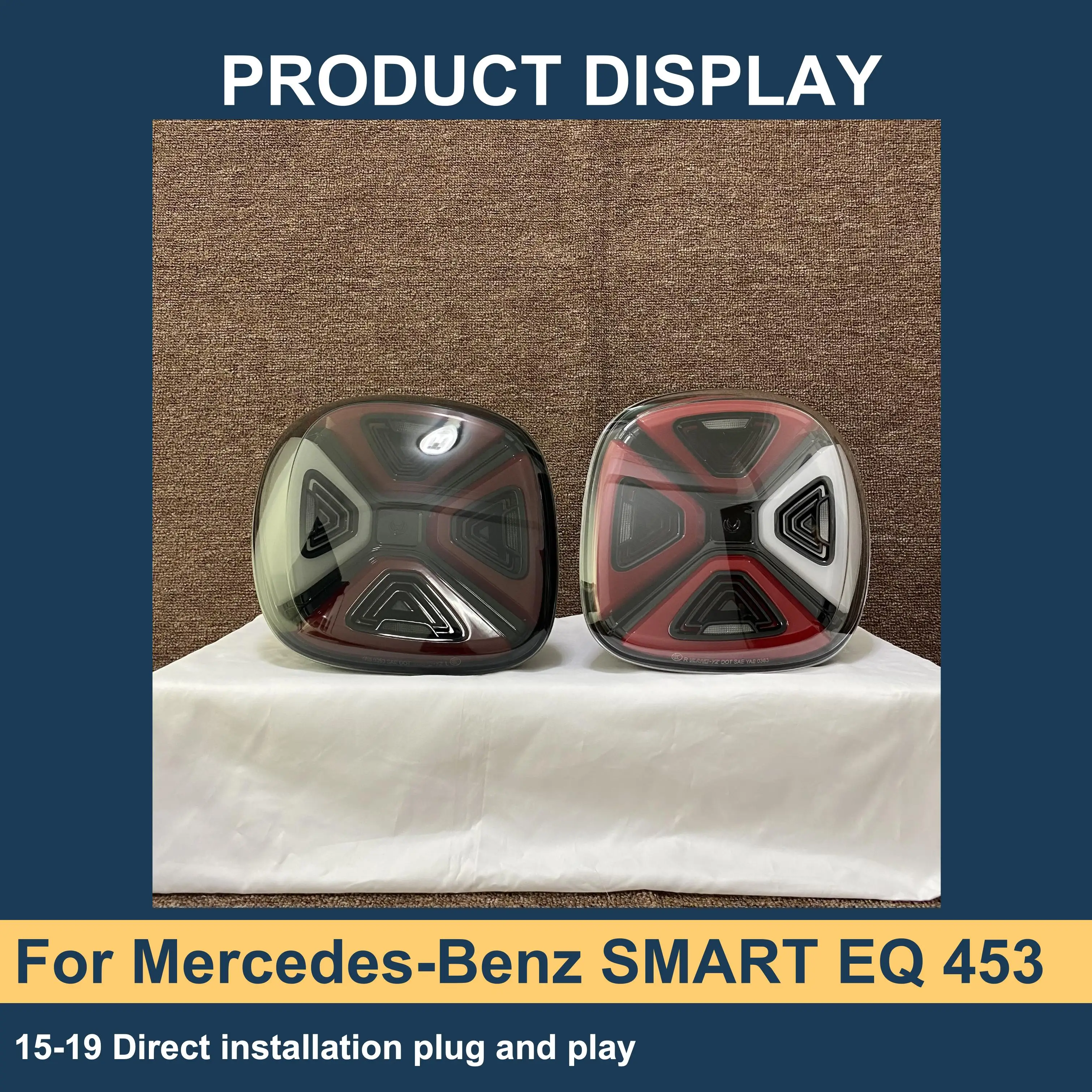 J ONE Auto Parts Tail Lights For Mercedes-Benz SMART EQ 453 2015-2019 Rear Light Smart 453