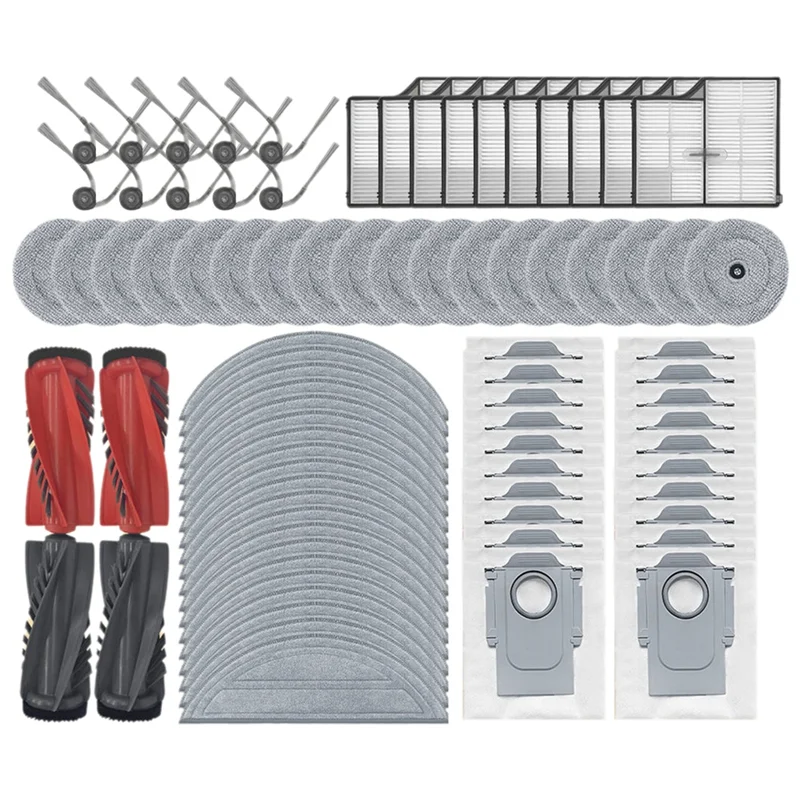 

Запасные части для Roborock Saros 10/S9 MaxV Ultra: основной ролик, боковая щетка, фильтр HEPA, насадка для влажной уборки, мешок для сбора пыли, аксессуары