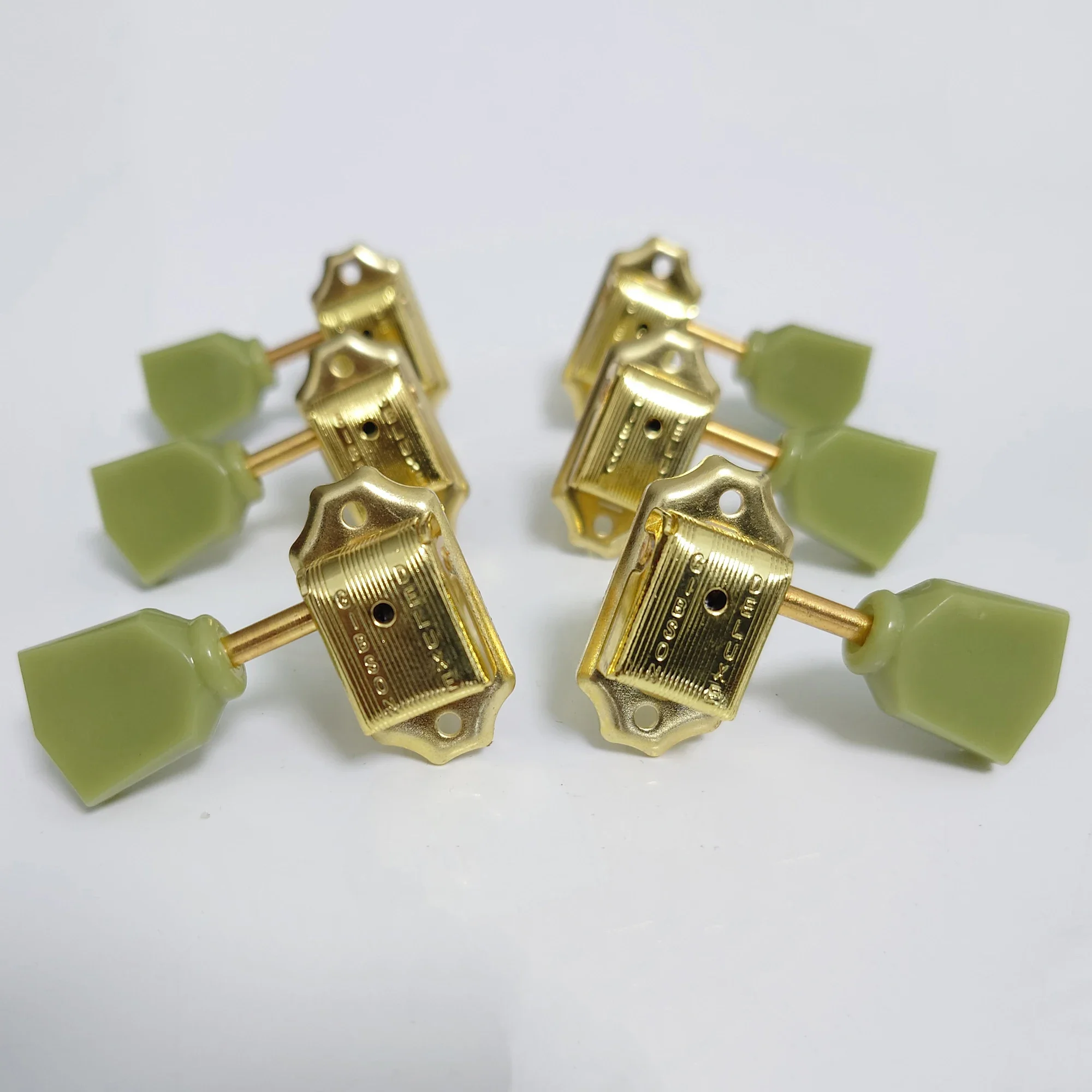 

Deluxe Vintage Guitar Machine Heads 3L + 3R Gold Chrome Tuners for 6 String Electric Guitar Replacement Parts