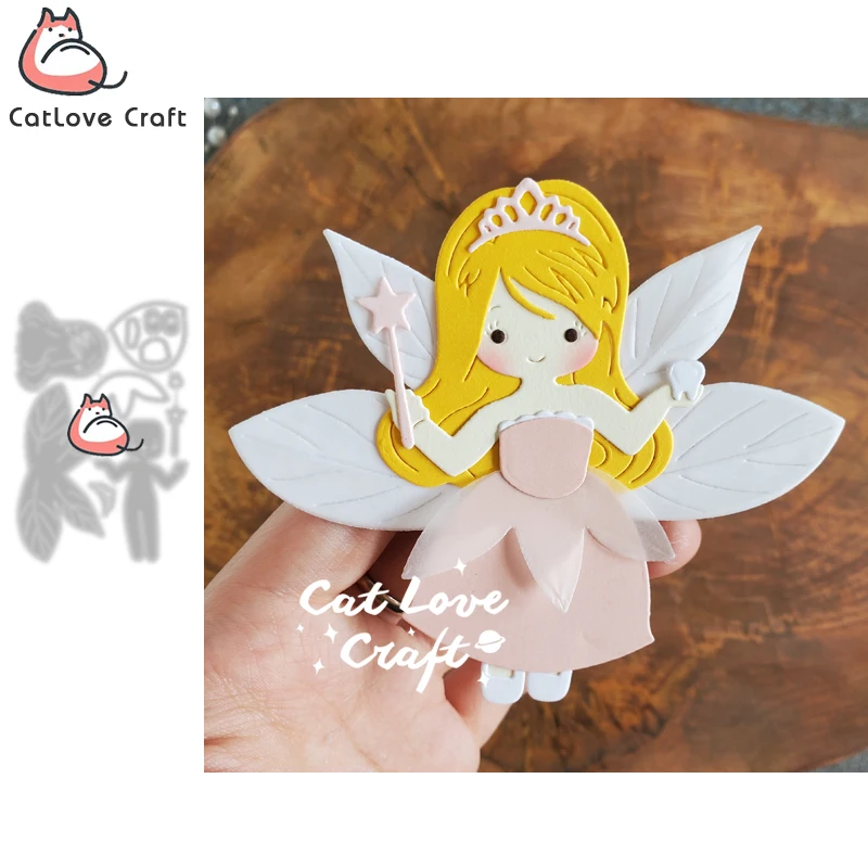 Catlove-troqueles de corte de Metal de Hada de los dientes, plantilla de molde para álbum de recortes, troqueles para fabricación de tarjetas, troqueles para manualidades DIY en relieve, nuevos troqueles para 2022