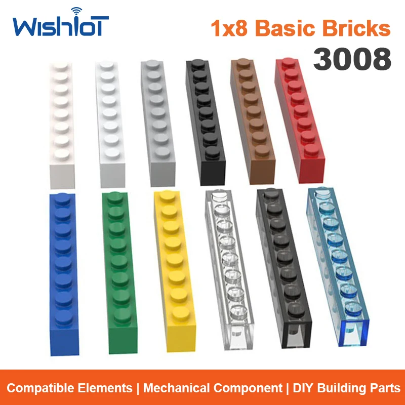 1x8 Bricks 3008 Technical Bricks Modification Mechanical Connector Building Block Assembly Extension Piece Replacement