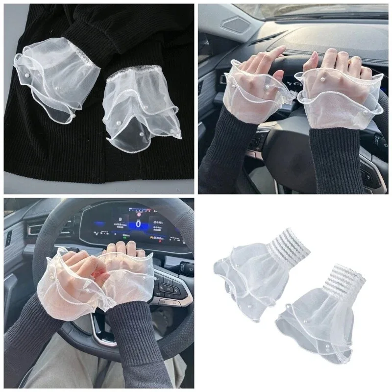 فستان الزفاف الرئيسي بأكمام من الدانتيل وإكسسوارات فستان الزفاف