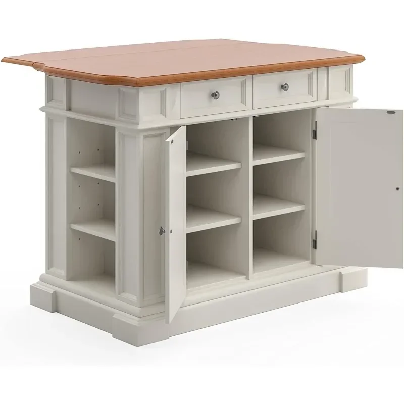 

for Breakfast Bar Apply Wooden Roof Fallen Leaves Design Storage Space with Drawers And Adjustable Shelves Kitchen Island