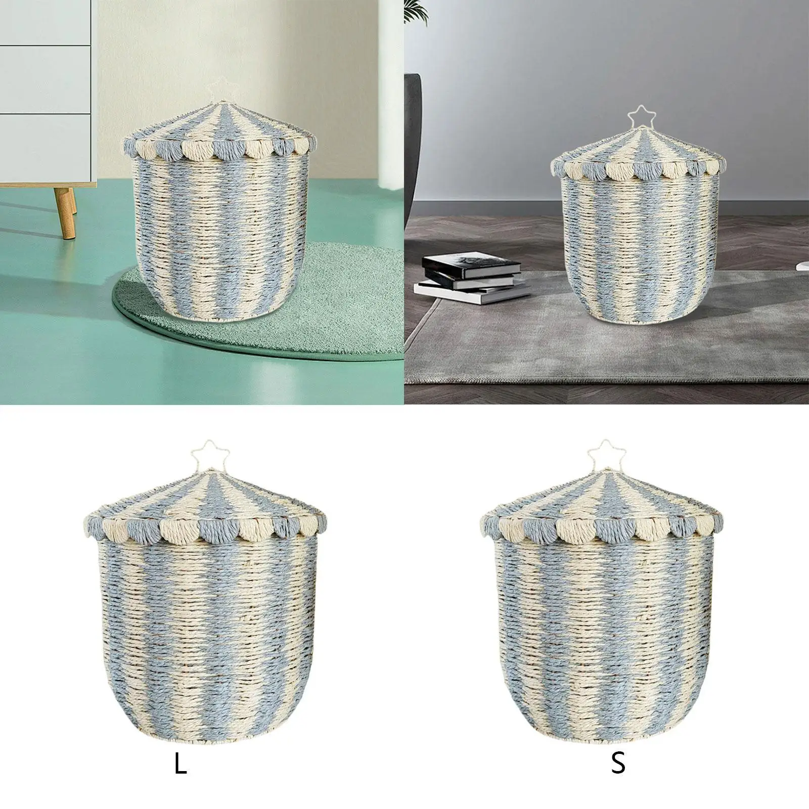 

Woven Storage Basket Decorative Storage Bin for Festivals Bedroom Holidays