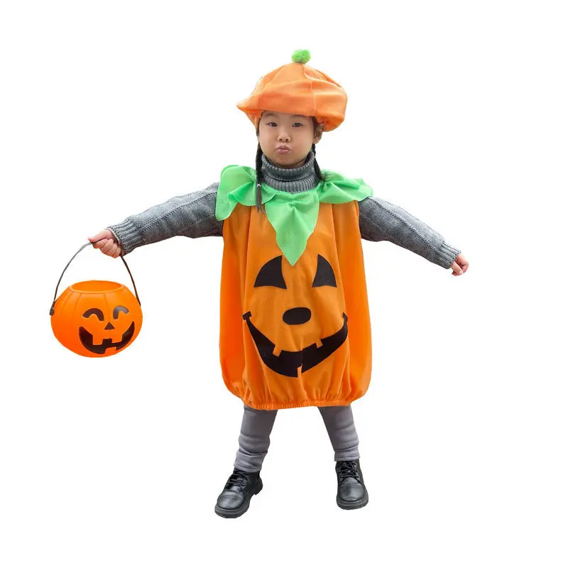 Toddler Pumpkin Costume Cosplay Costumes Stage Performance Costumes Children Pumpkin Clothes Cosplay Costumes Halloween Props