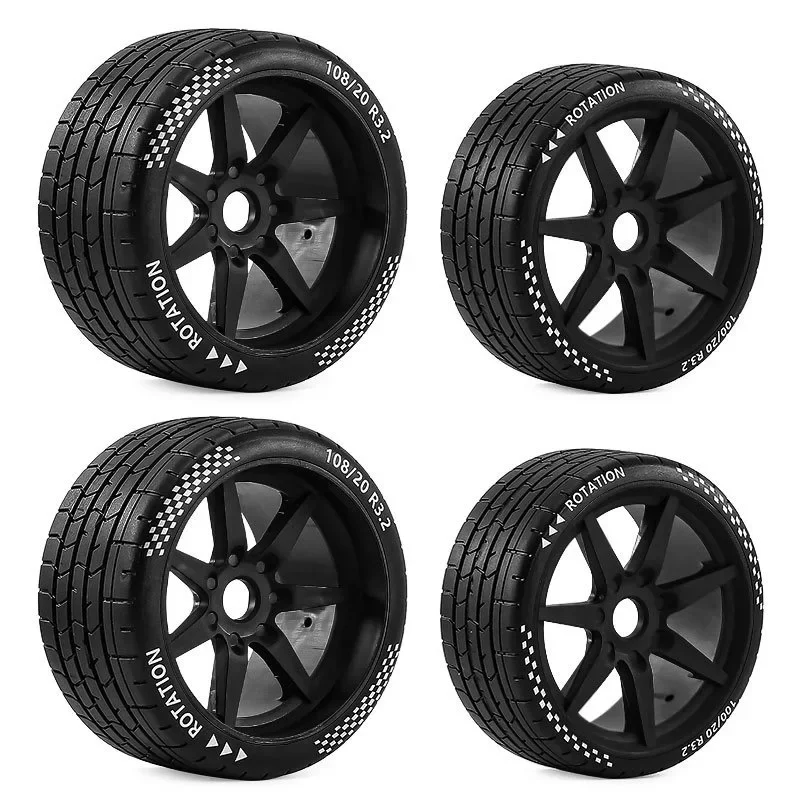 Juego de ruedas y neumáticos RC de 4 Uds (17mm hexagonal) para ARRMA 1/7 Felony 6S BLX FSR RC pieza de actualización de coche Kit de reemplazo de ruedas y neumáticos de carreras de carretera