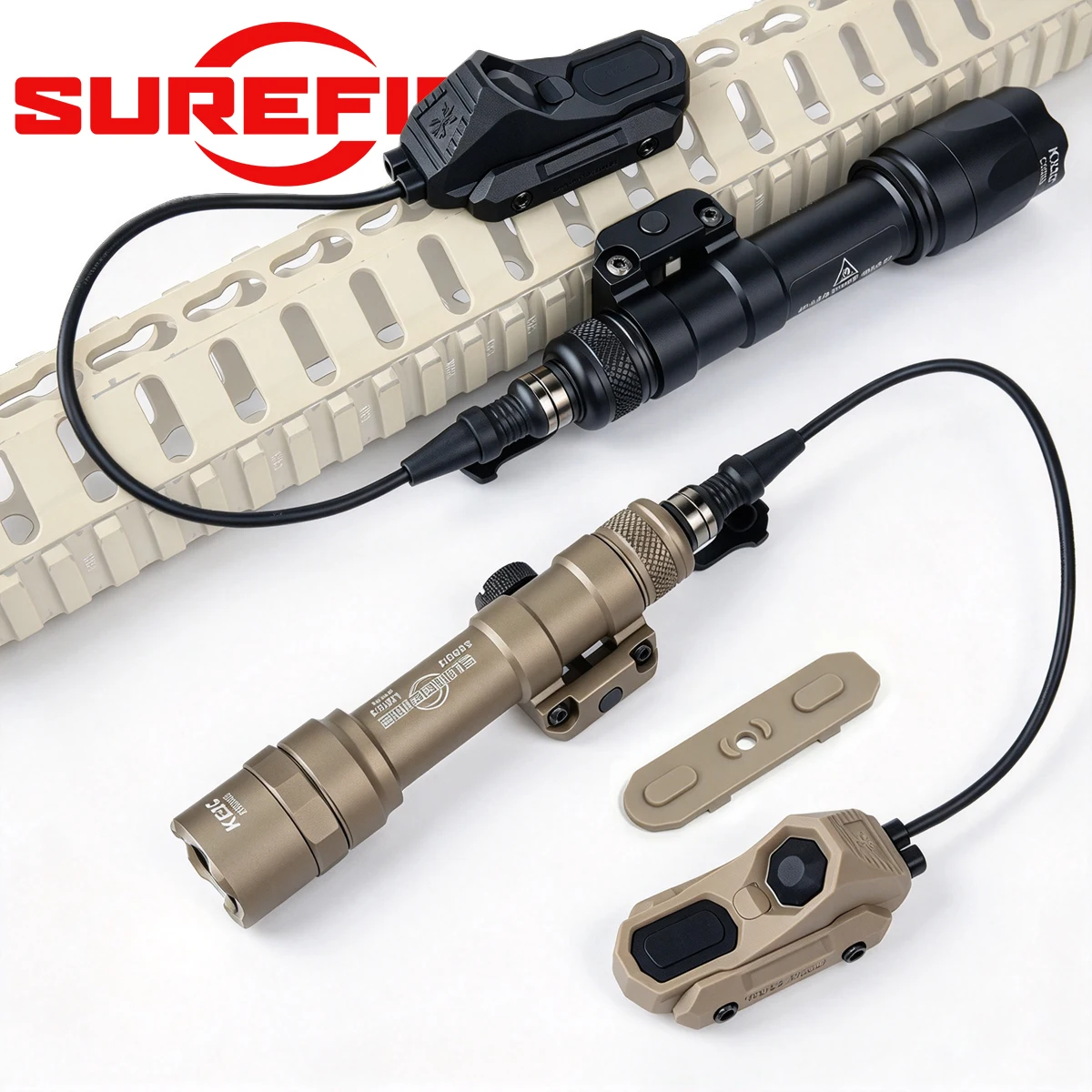 タクティカル・シュアファイア-m300b-m600c-フラッシュライト。デュアルスイッチ搭載、m-lkキーマウント対応、20mmレールに適合。狩猟用sf-m300-m600-スカウトledライト。