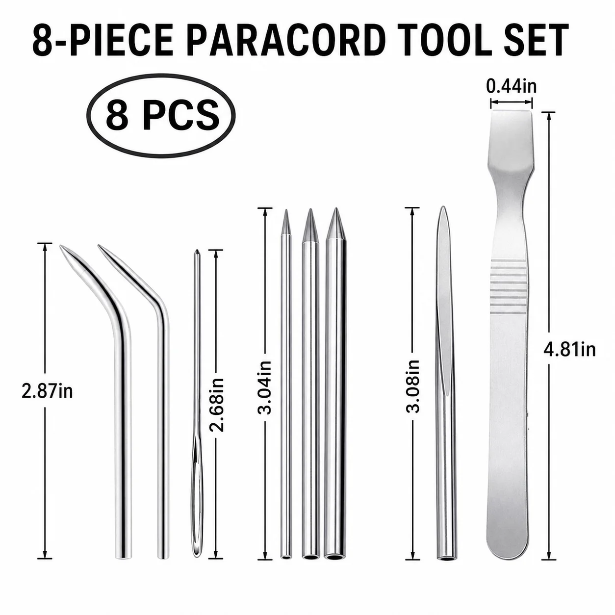 4-11Pcs Paracord Lacing Needle Set 201 Stainless Steel FID Needles Smoothing Tool for Bracelet Weaving DIY Knotting view 5