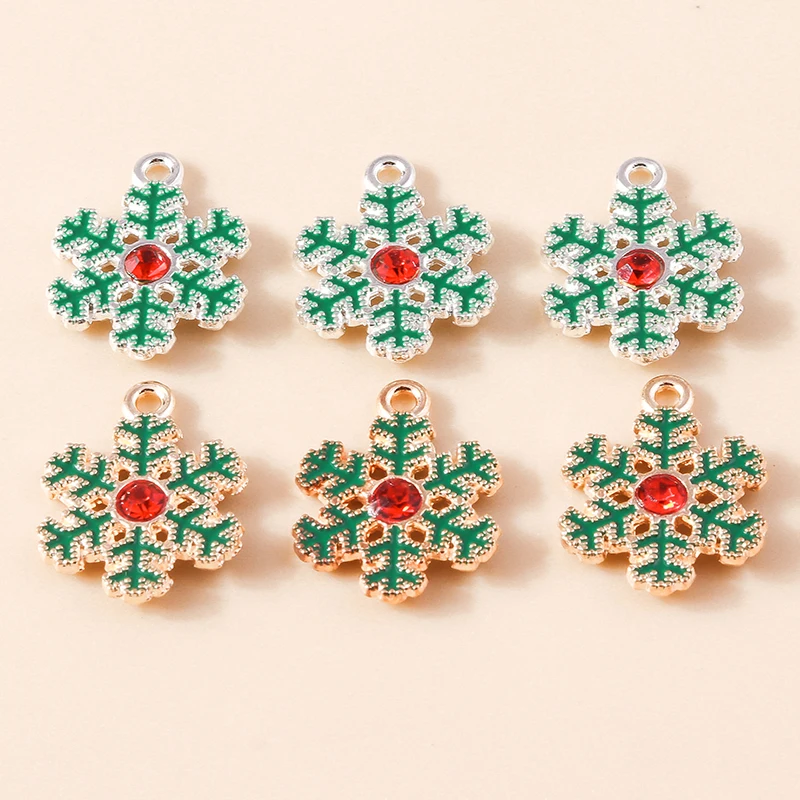 20 Stück Mix süße Emaille Weihnachten Schneemann Baum Hirsch Weihnachtsmann Charms Anhänger für Schmuckherstellung Halsketten Ohrringe DIY Geschenke – Detail 4
