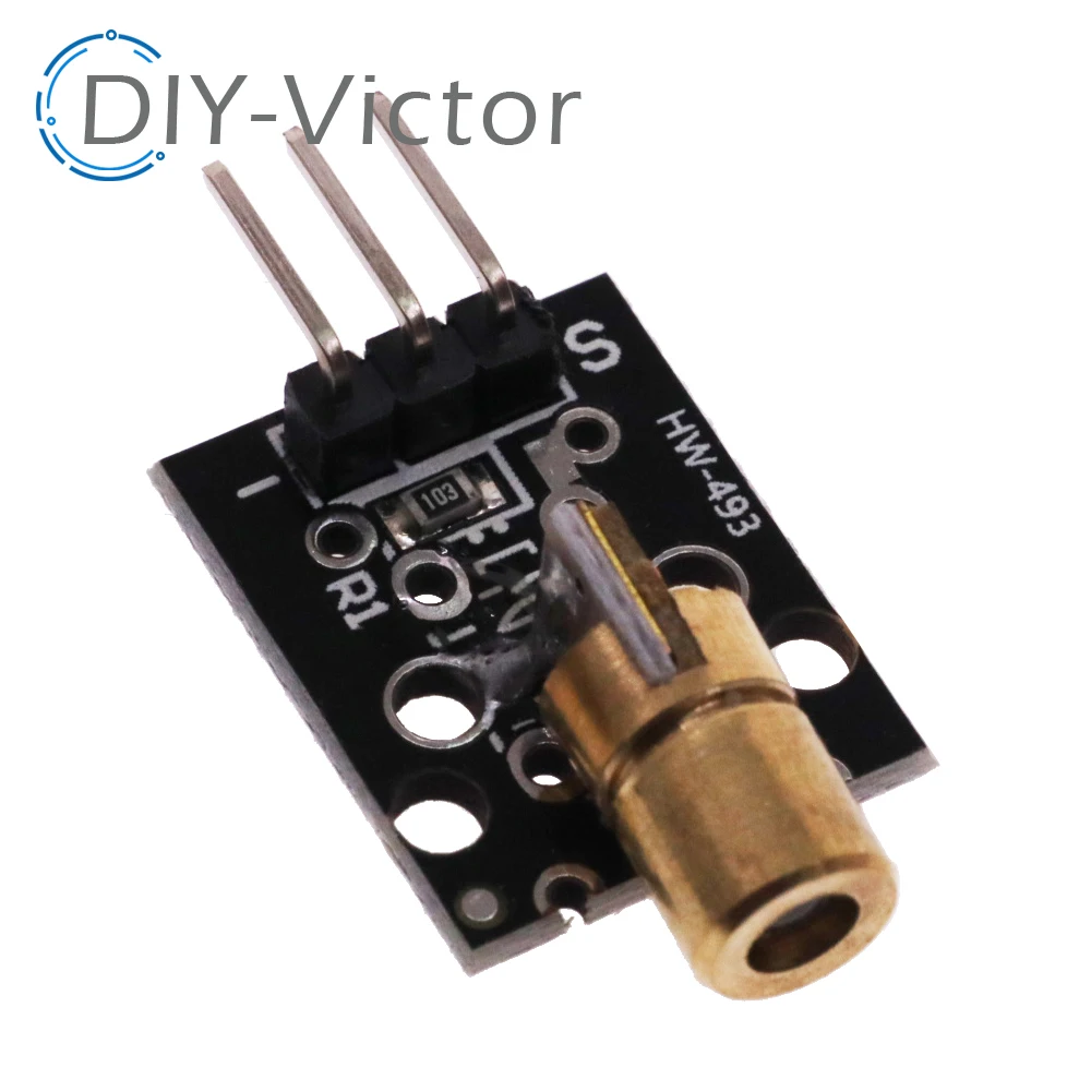 KY-008 650nm Laser Sensor Module 6mm 5V 5mW Red Dot Diode Copper Head for Arduino