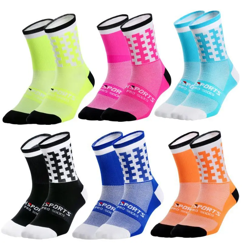 Professional Cycling Socks MTB Flash Design Men Women Breathable Bike Socks Racing Socks Road Socks Sports Letter Leisure Sock