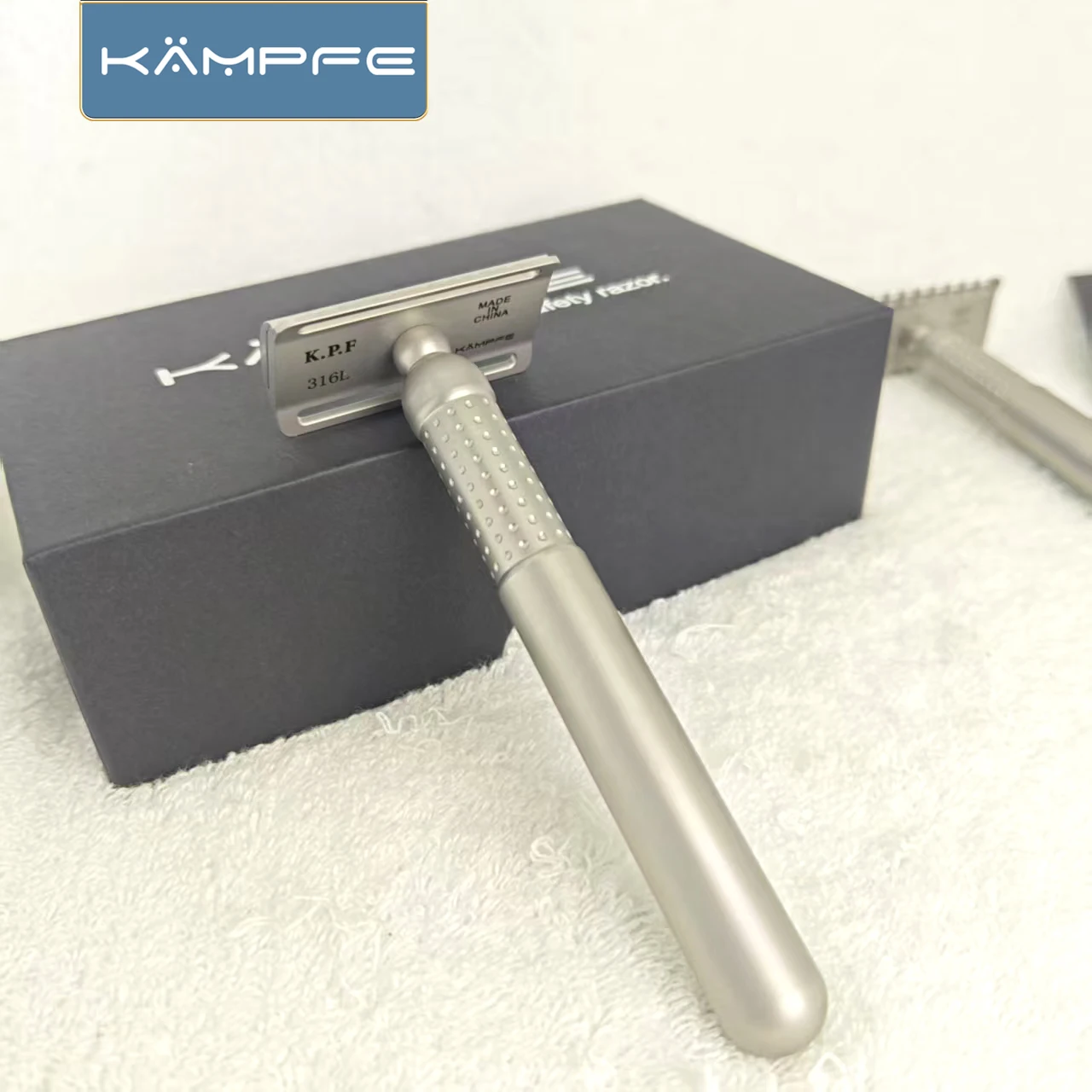 

KAMPFE CNC machining Stainless Steel Safety man shaver Blade Shaving Razors with and 5 blades Mans tools