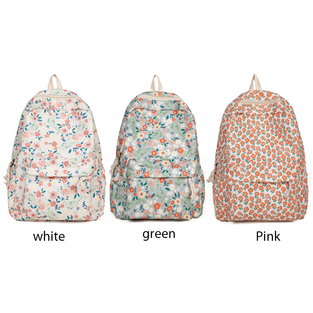 

Women Fashion Backpack Multi-pockets Floral Daily Rucksack Adjustable Strap Stylish Laptop Backpack Commuting Backpack