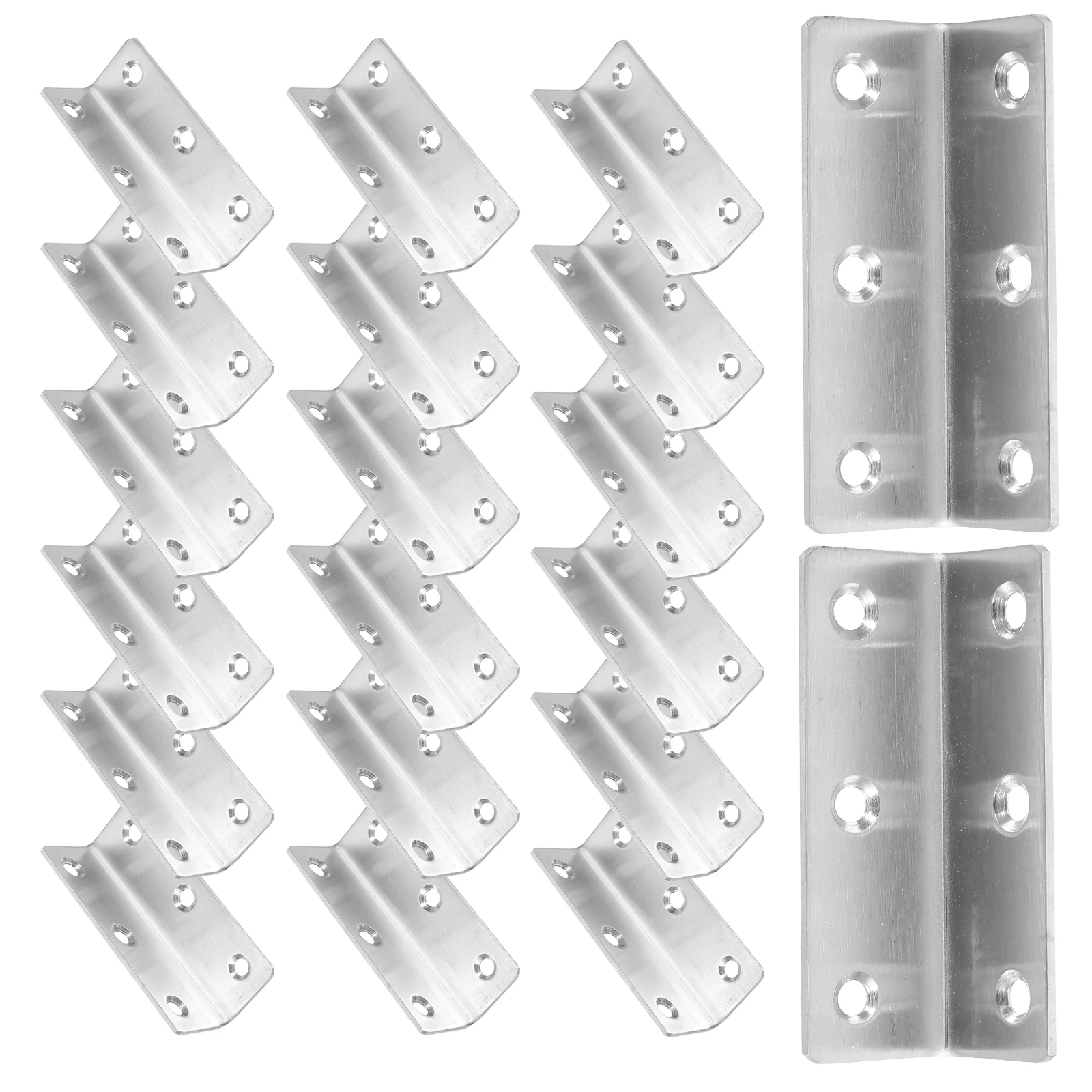 20pcs Stainless Steel Corner Braces 90 Degree Brackets For Wood Furniture Frames Tables Beds Heavy Duty Angle Brackets L-Shaped