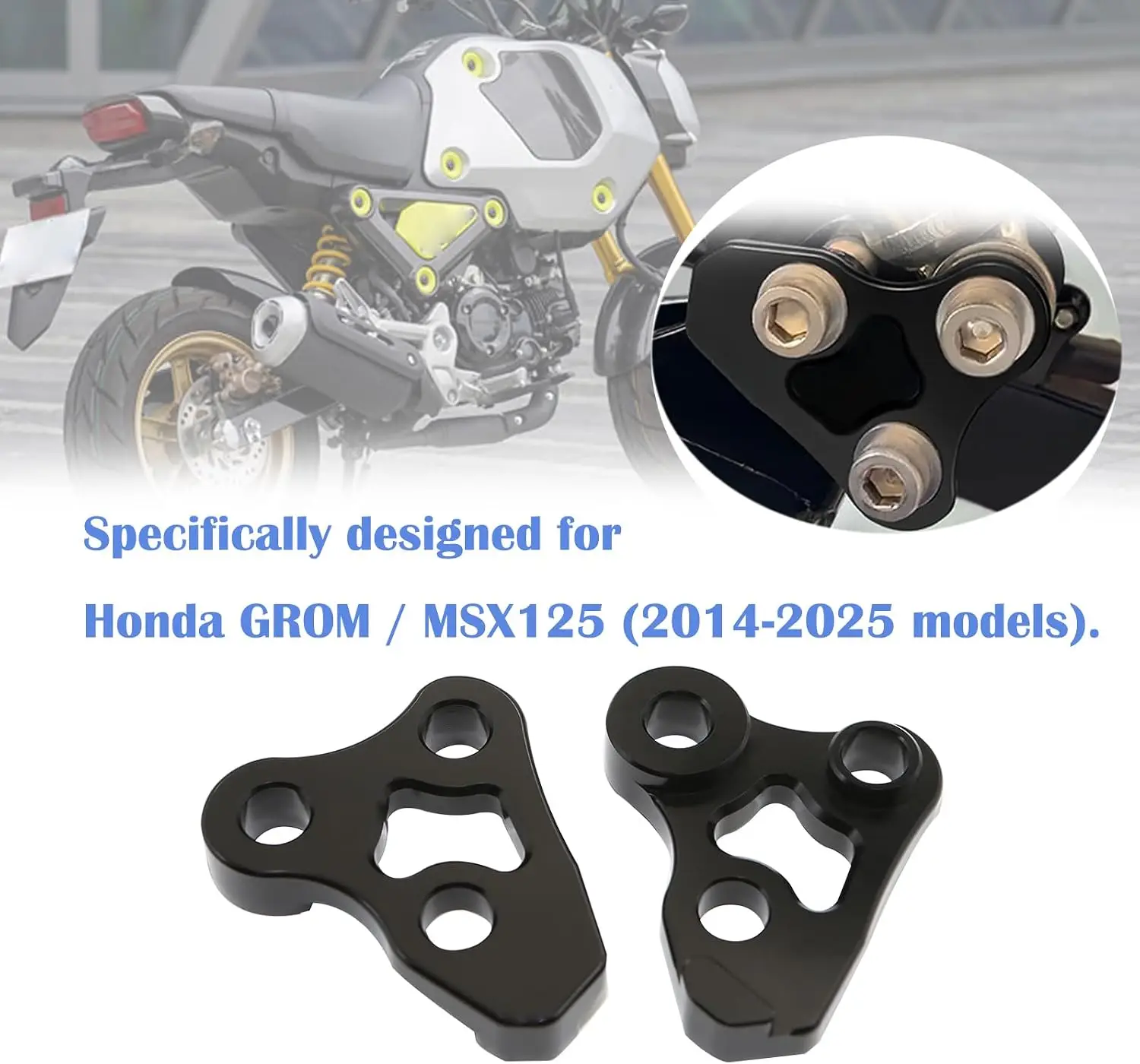 For Honda GROM MSX125 2014-2025 Suspension Link Rear Adjustable Rear Shocks 2.5