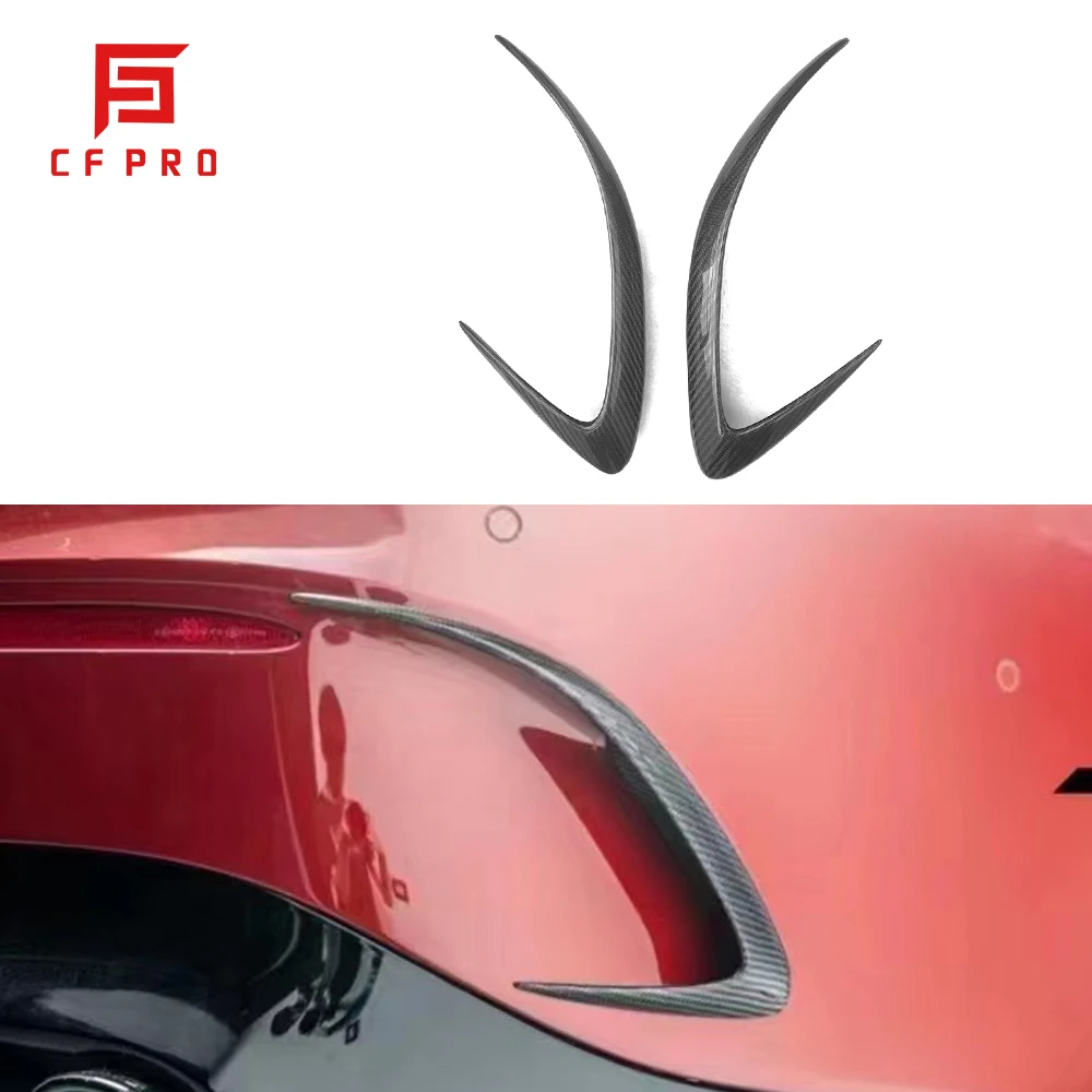 Car Exterior Body Trim Carbon Fiber FD Style Rear Bumper Air Knife Trim For Mercedes-Benz CLA W118