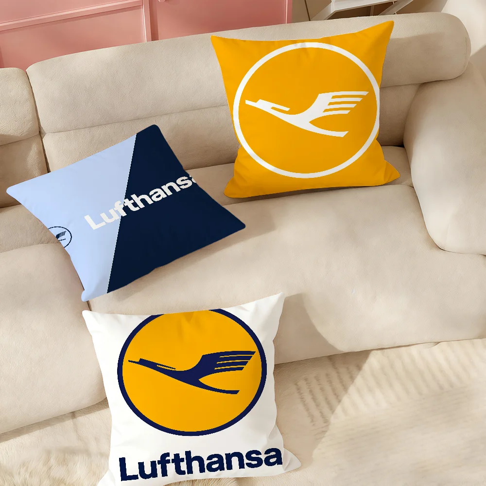 Deutsche L-lufthansa German Pillow Case Suitable For Bedrooms Living Rooms Cars Home Decoration