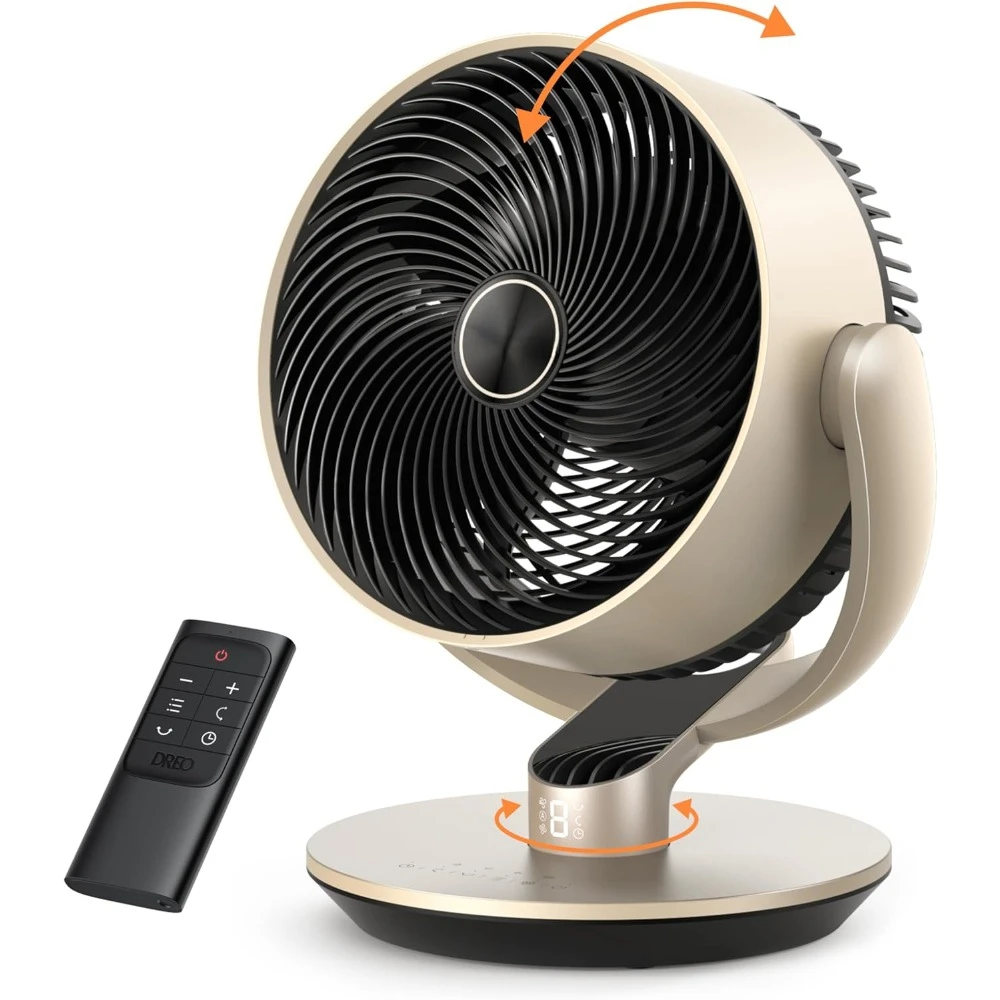 

16 Inch 25dB Quiet Smart Fans, DC Room Fan with Remote, 120°+90° Omni-Directional Oscillating Fan, 6 Modes, 9 Speeds, 12H Timer