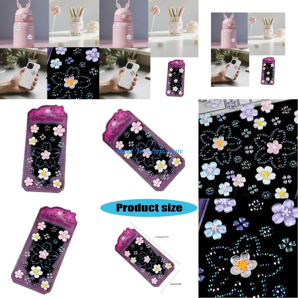 H37F Reusable Tiny Patches for Water Bottle, Notebook, Scrapbooking 3D Sticker