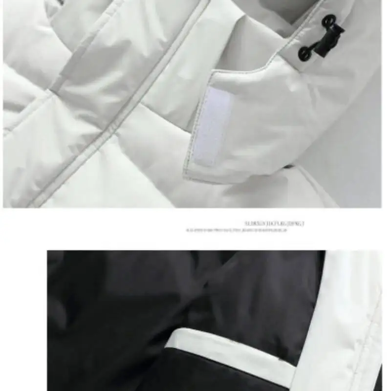 سترة الأزواج الجديدة للرجال والنساء ملابس العمل المطولة الأبيض بطة أسفل الترفيه سميكة الشتاء معطف في الهواء الطلق #4