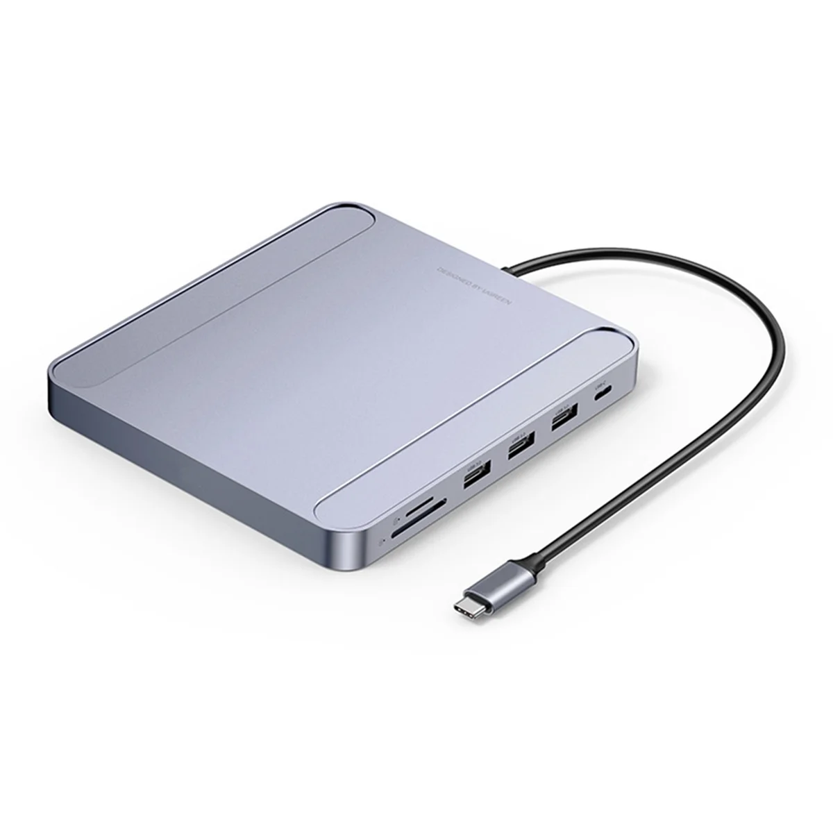 USB C Hub Docking Station Type-C to Gigabit Network Card 3-Port USB Card Reader for 2021 Accessories