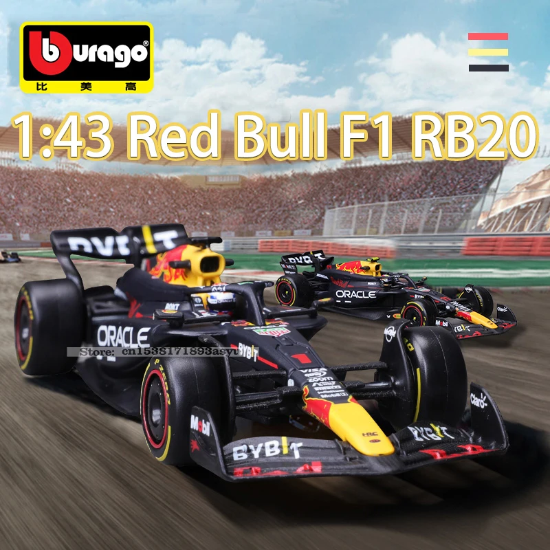 Bburago 1:43 2024 F1 Red Bull Racing RB20 1# Verstappen 11# Perez racing model simulation car model alloy car toy collection