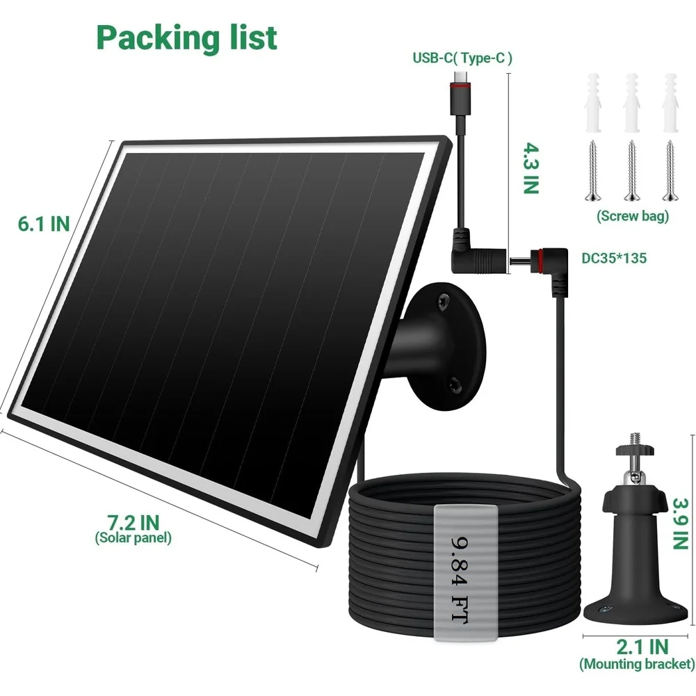 panel-de-carga-solar-de-6w-para-camara-de-videoportero-uso-en-exteriores-185-x-158-mm-ip65-cable-de-extension-impermeable