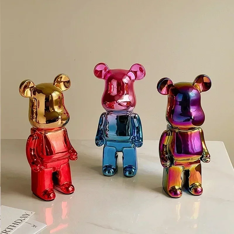 

20/28/35cm Bearbrick Figure Ceramics Violent Bear Figurines Bearbrick Ornaments Collections Bear Luxury Living Room Decorations