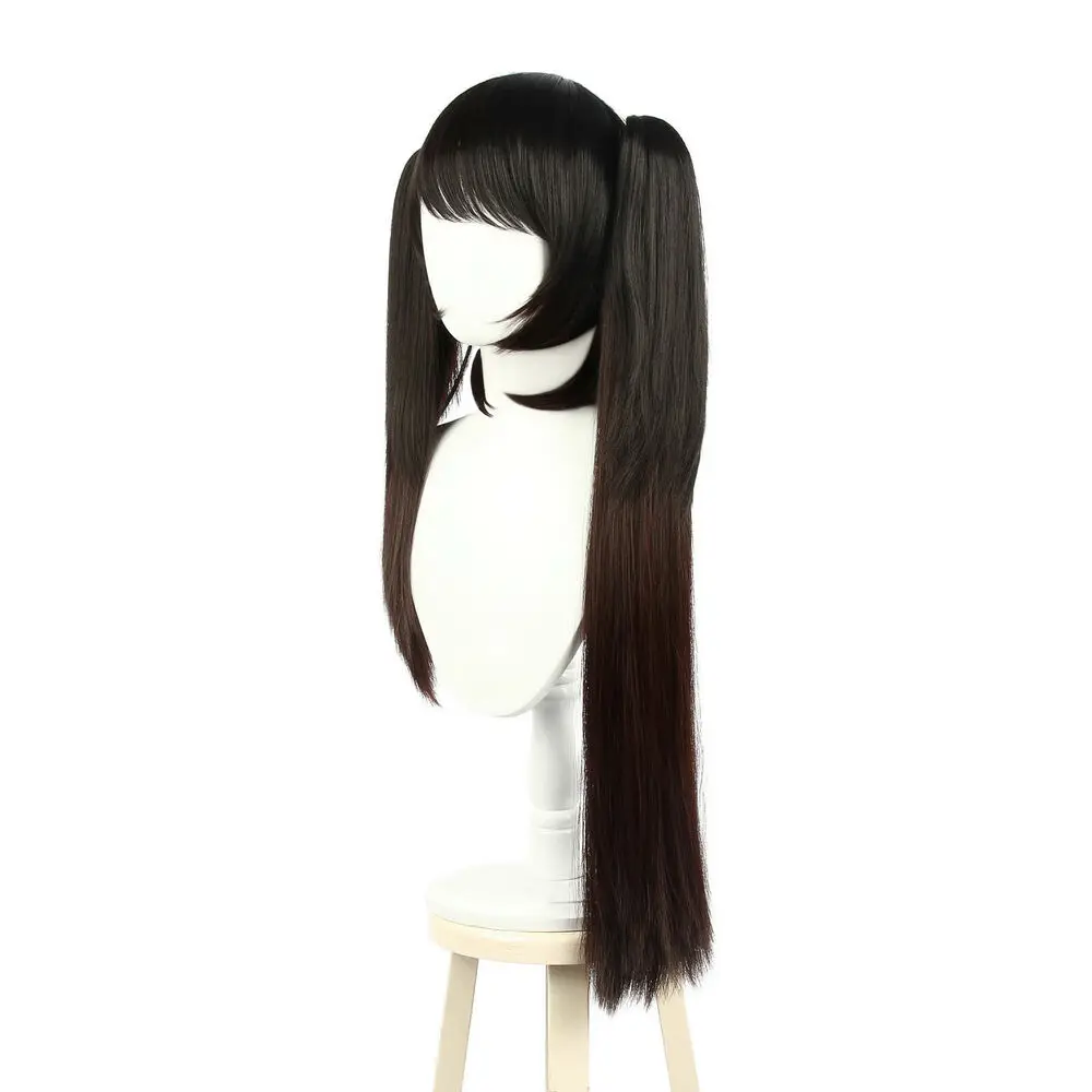 Date A Live Cosplay Wig Kurumi Tokisaki Long Hair Women Black Hair Wigs