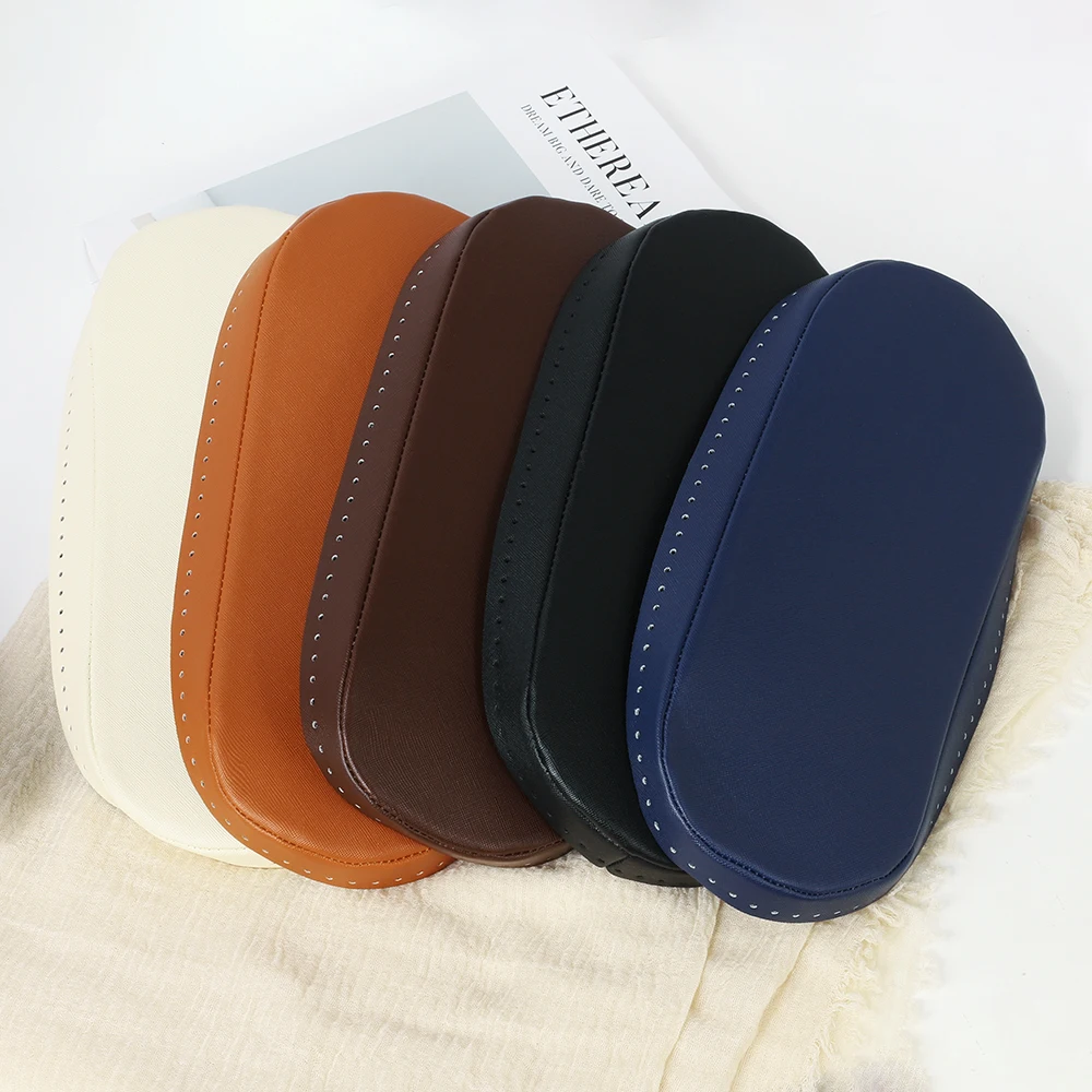 32x12cm High Quality PU Leather Bag Bottom Base Shaper Cushion Pad for Crochet Bucket Bag Purse Blue Black Beige