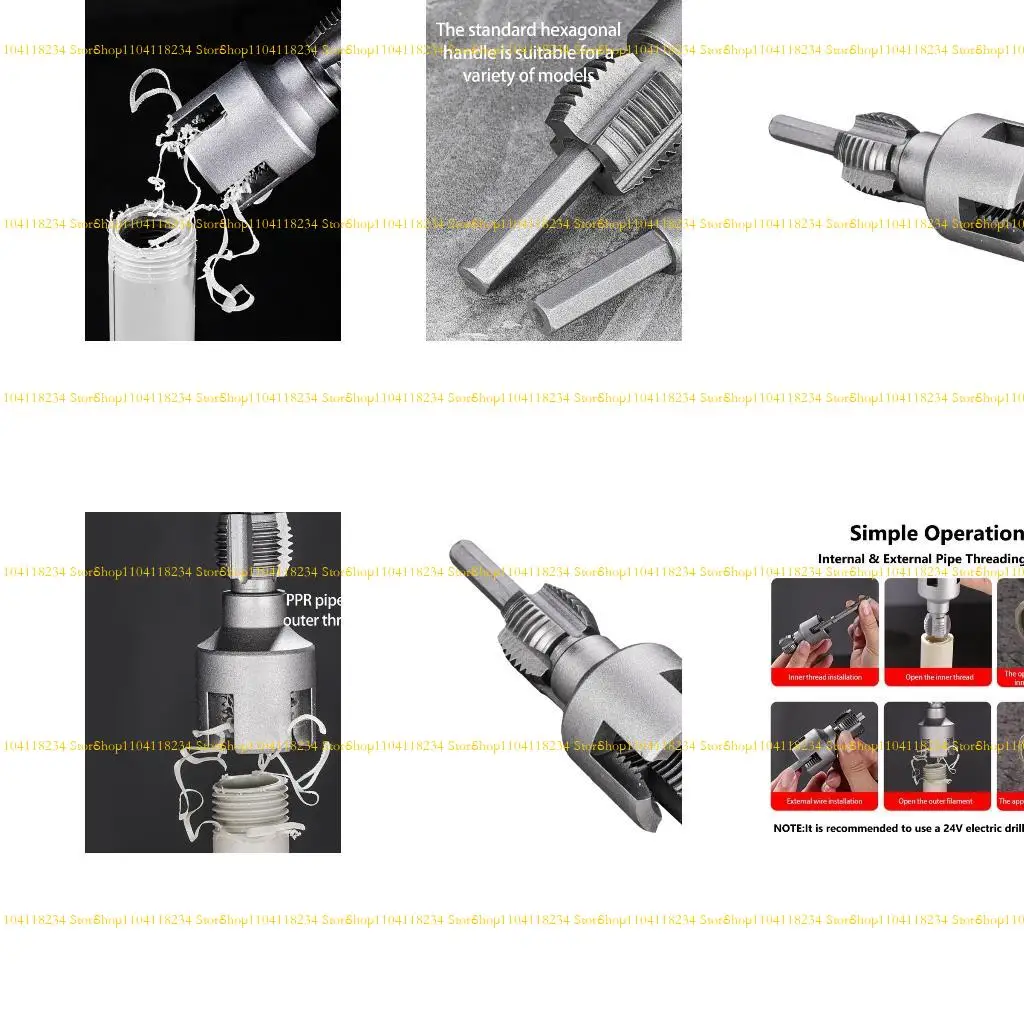 

P9FB Internal & External Pipe Threading Tool,Pipe Thread Cutting Tool, 3/4'', Electric Drill Compatible Pipe Threader