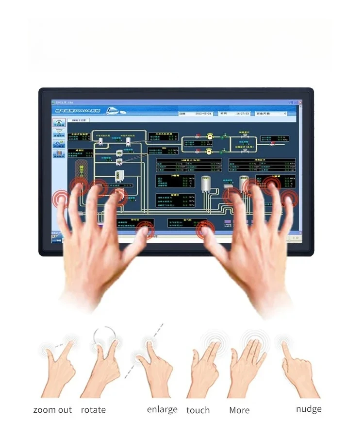 Industrial    High brightness waterproof 10.1 15.6 21.5 inch embedded industrial touch screen computer