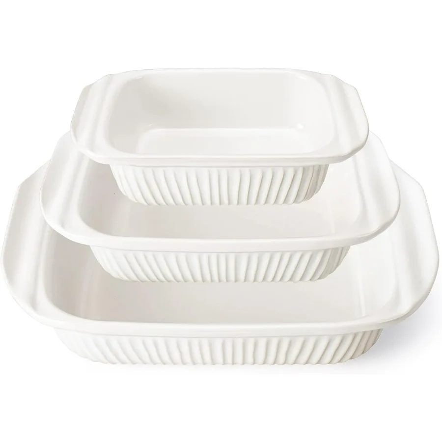 

Casserole Dishes For Oven, Ceramic Baking Dish, Large Lasagna Pan With Handles, Baking Pan Casserole Dish, Rectangular Bakeware
