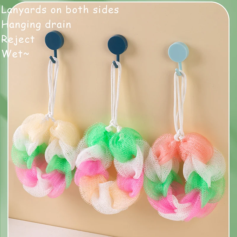 1/ 2 PC Random Color Nylon Bath Brush Scrub Back Scrubber Washcloth Mesh Shower Bath Body Massage Brush Bathroom Sponges Brush