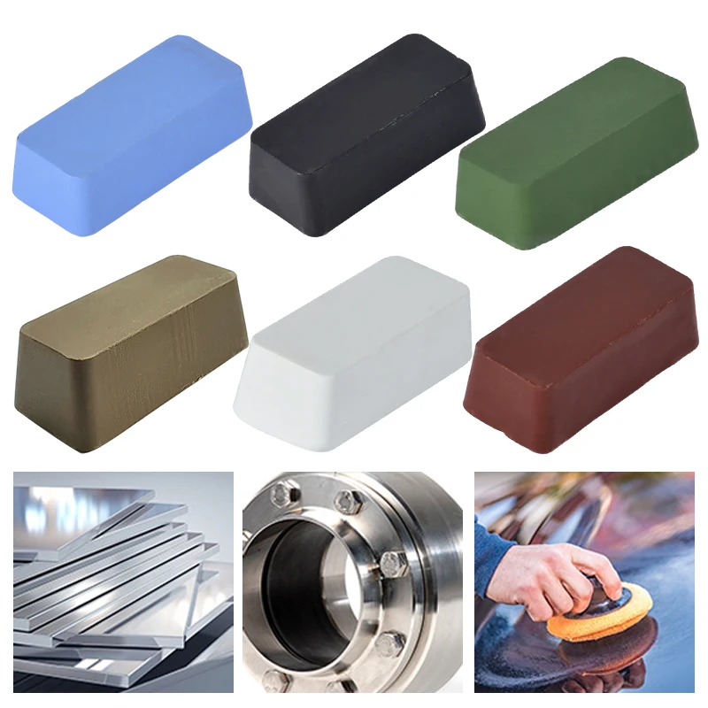 6Pcs Solide Polieren Paste Alumina Polieren Wachs Schleifmittel Für Edelstahl Metall Kupfer Aluminium Präzision Instrumente