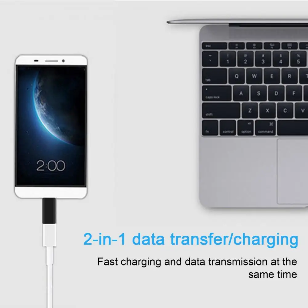 Abs Material Shell Adapter Compact Design Fast Charging 8-pin to Type-c Converter Adapter Stable for Mobile for Fast