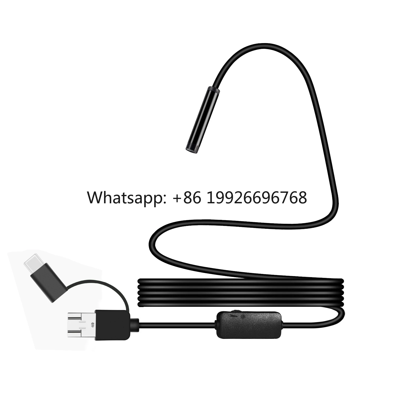 

INSKAM Y101 3 in 1 Micro-usb Usb and Type-c 8mm 5M Hard Cable Adapter Endoscope Dual Camera Usb