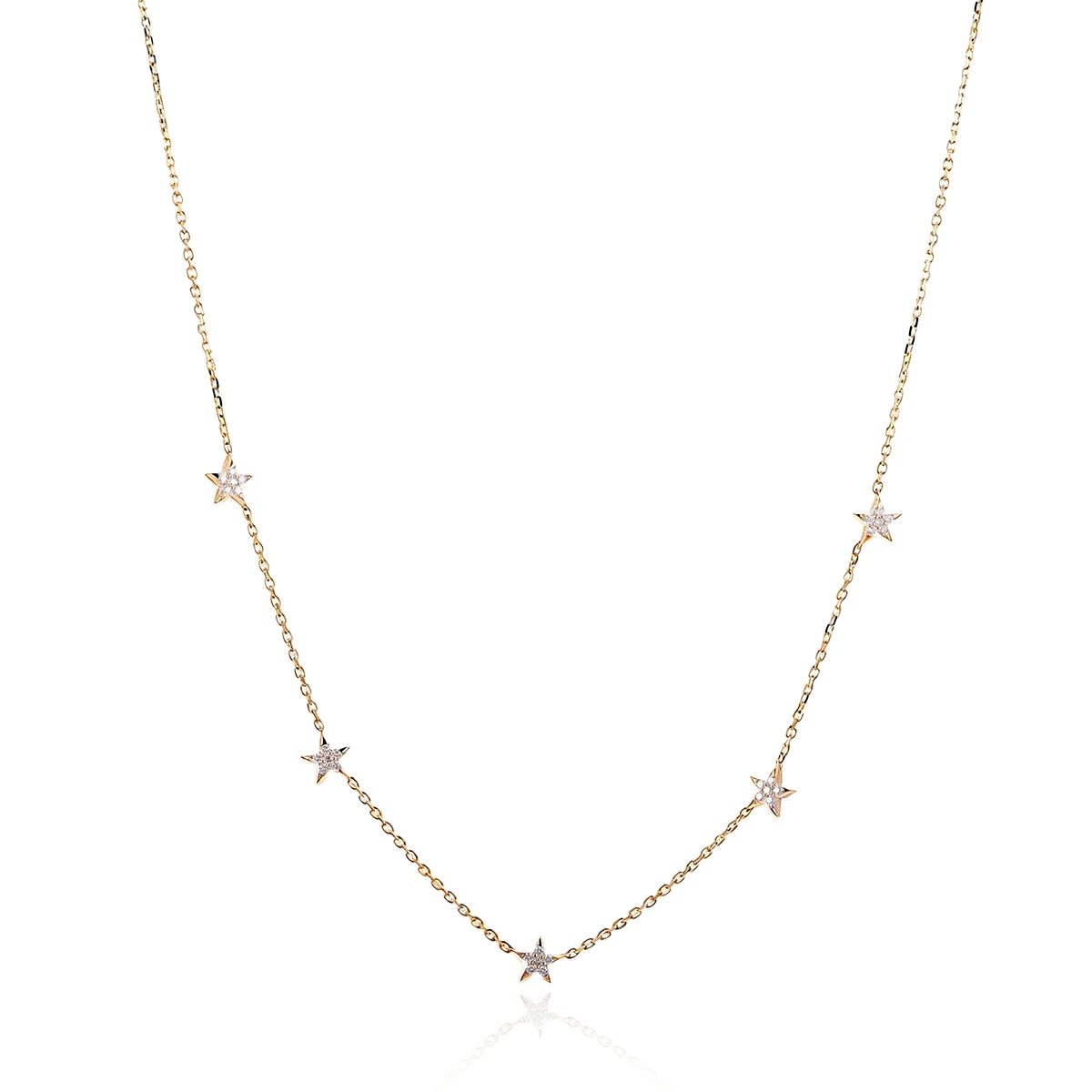 Collar Brillante de Diamantes de Laboratorio Provence Jewelry en Oro de 14K con Colgante Solitario de Corte Redondo, Regalo de Aniversario o Cumpleaños para Mujer