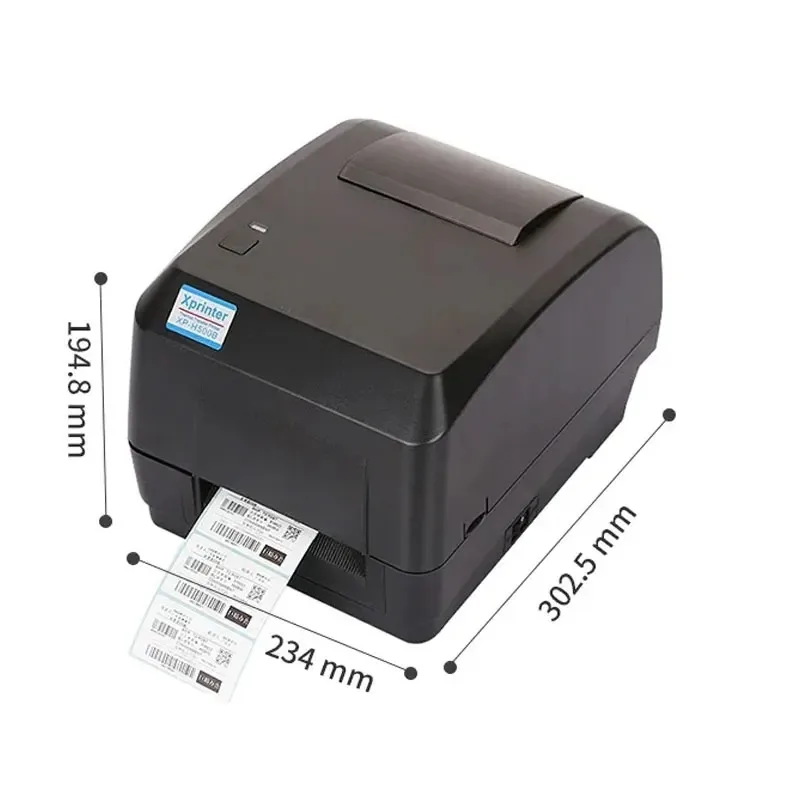 Imagem -05 - Xprinter Impressora de Transferência Térmica Xp-h500be Papel de Prata Etiqueta Lavando Roupas Preço de Jóias Adesivos