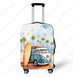 Watercolor Camper Van Beach Travelling Print Luggage Cover Suitcase Protective Covers Travel Accessories Trolley Case Cover
