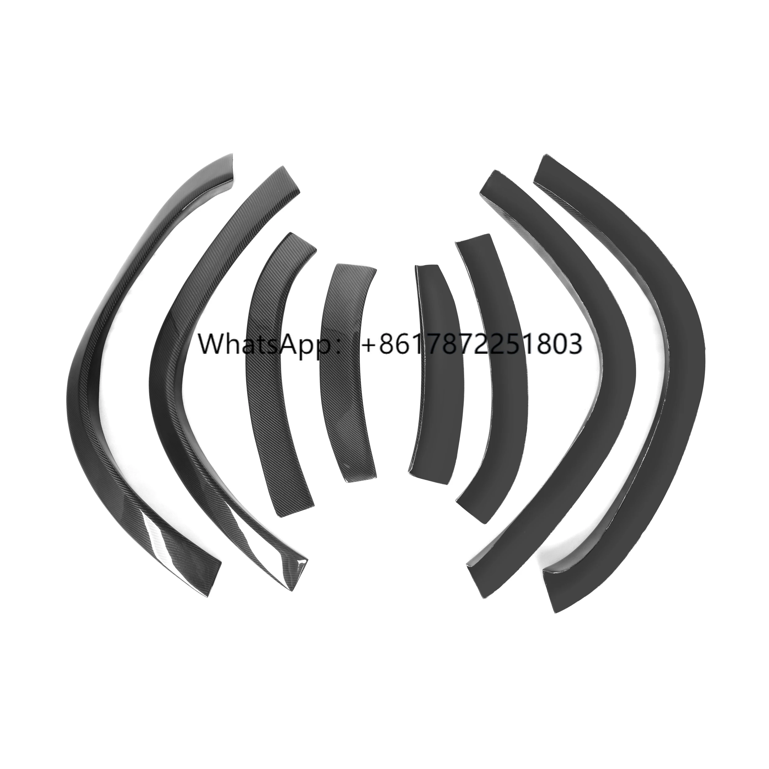 

8 PCS Car Carbon Fiber Wheel Eyebrow B Style for Mercedes Benz GLS63 X167 2020-2023 Glossy Wheel Arches