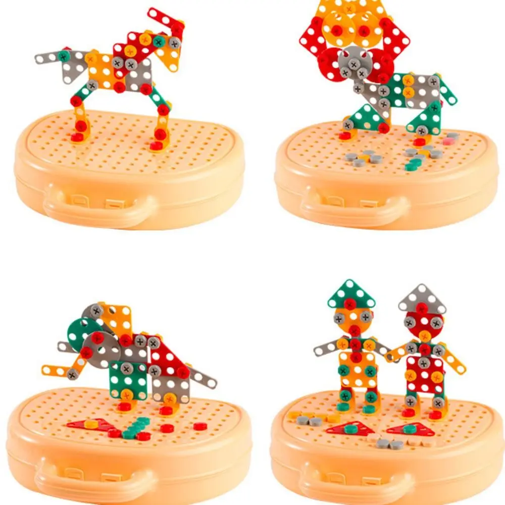 203 piezas de rompecabezas para bebé, juguetes de ensamblaje, rompecabezas de mosaico creativo, Kit de reparación interactivo para niños, juego de herramientas de tornillo de vástago práctico, Juguetes