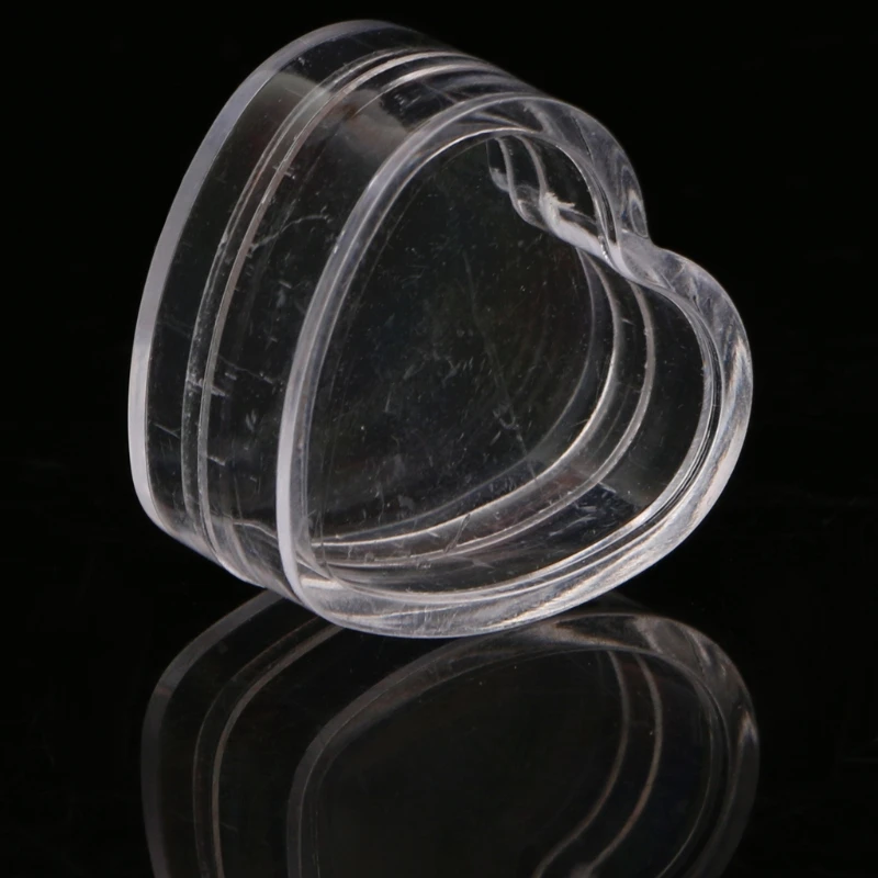 10 шт. пластиковая коробка для крема в форме сердца, косметика для чехла, прозрачный макияж, дропшиппинг