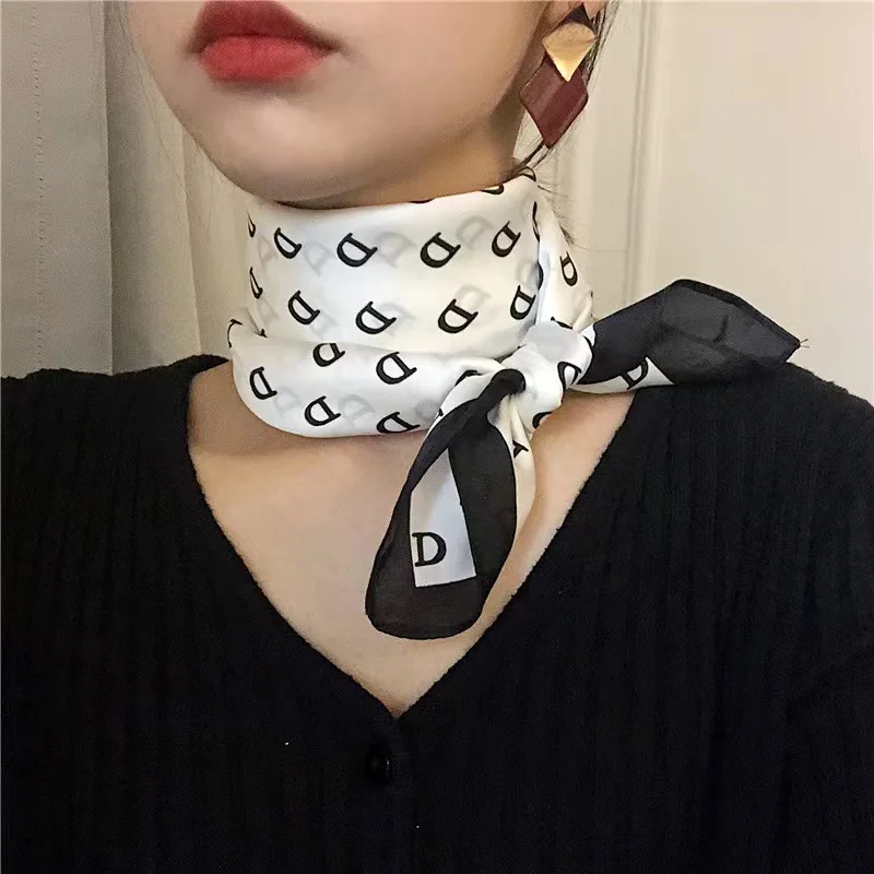 Luxury Silk Scarves 70*70cm Silk Square Scarf Women Soft Satin Hairband Neckerchief Office Neck Tie Headband Foulard Ribbons