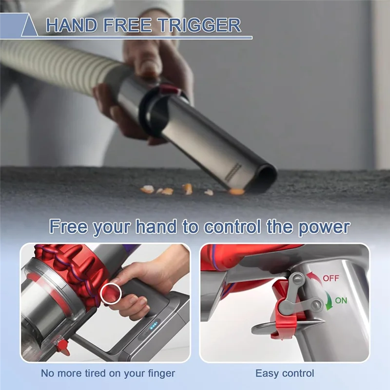 Baao-ferramenta de fenda + kit de mangueira de extensão flexível para dyson v15 v12 v8 v11 v10 v7 detecção absoluta acessório de vácuo sem fio